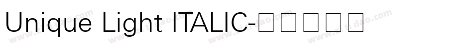 Unique Light ITALIC字体转换